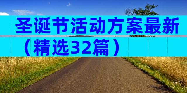 圣诞节活动方案最新（精选32篇）