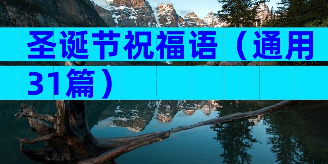 圣诞节祝福语（通用31篇）