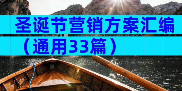 圣诞节营销方案汇编（通用33篇）