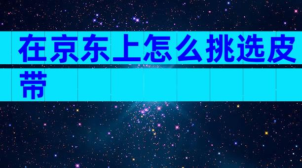 在京东上怎么挑选皮带