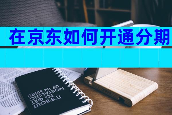 在京东如何开通分期