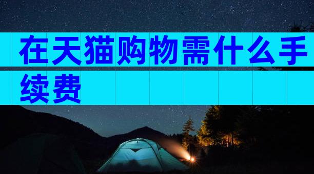 在天猫购物需什么手续费