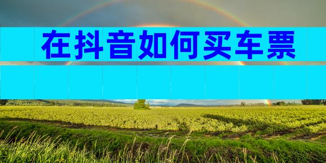 在抖音如何买车票