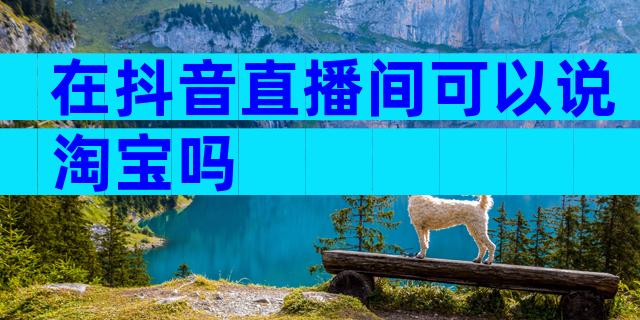 在抖音直播间可以说淘宝吗