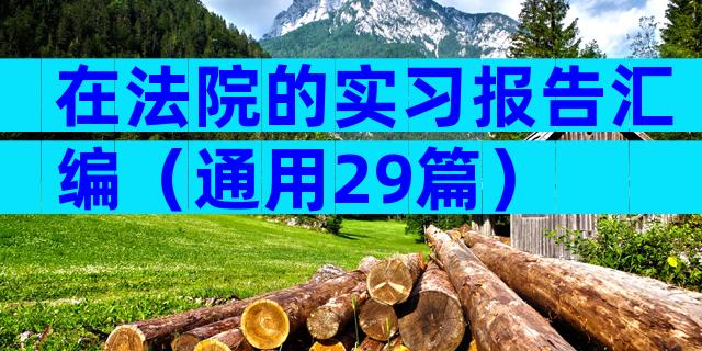 在法院的实习报告汇编（通用29篇）