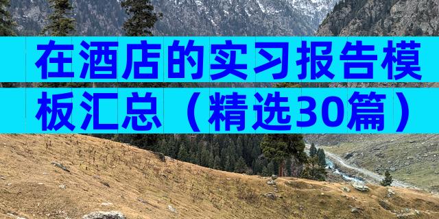 在酒店的实习报告模板汇总（精选30篇）