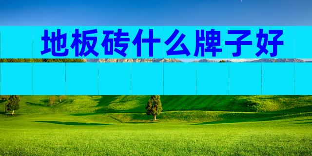 地板砖什么牌子好