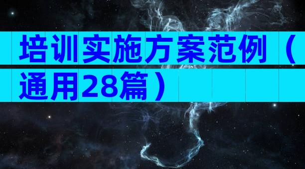 培训实施方案范例（通用28篇）