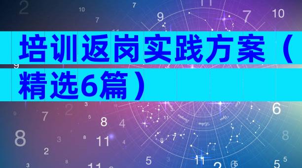 培训返岗实践方案（精选6篇）