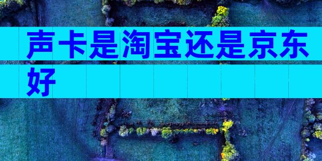 声卡是淘宝还是京东好