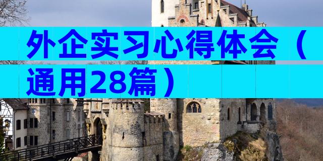 外企实习心得体会（通用28篇）