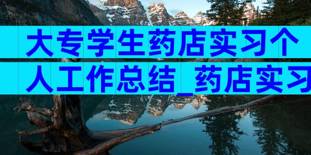 大专学生药店实习个人工作总结_药店实习工作总结（精选14篇）