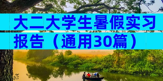 大二大学生暑假实习报告（通用30篇）
