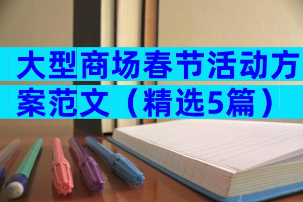 大型商场春节活动方案范文（精选5篇）
