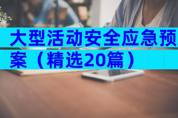 大型活动安全应急预案（精选20篇）