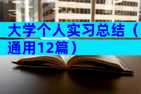 大学个人实习总结（通用12篇）