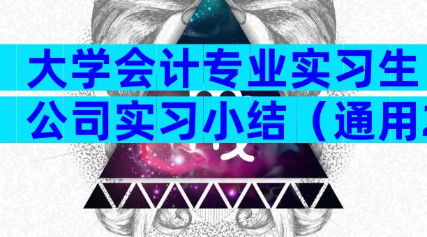 大学会计专业实习生公司实习小结（通用28篇）