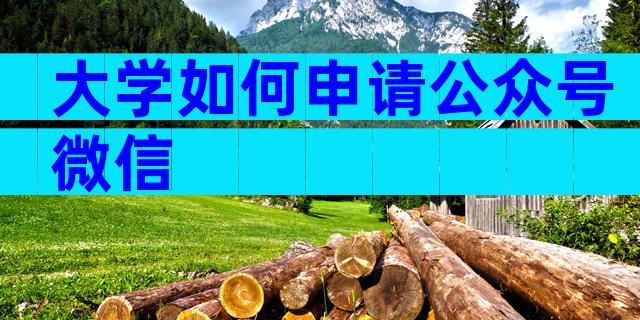 大学如何申请公众号微信