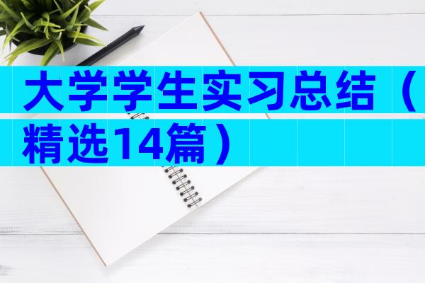 大学学生实习总结（精选14篇）
