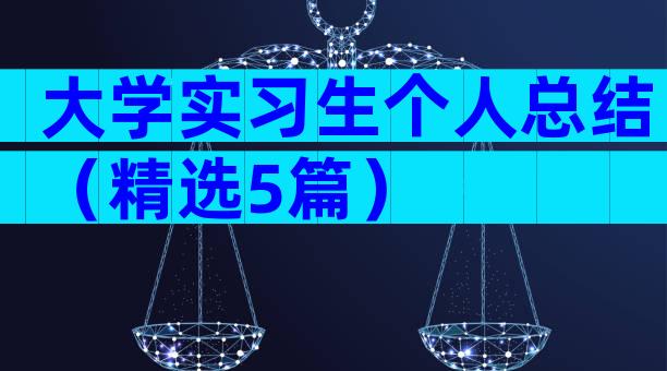 大学实习生个人总结（精选5篇）
