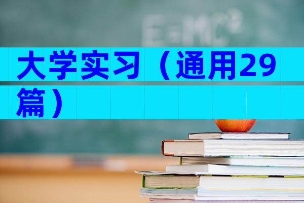 大学实习（通用29篇）