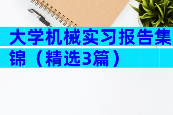 大学机械实习报告集锦（精选3篇）