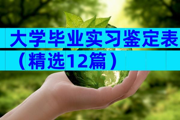 大学毕业实习鉴定表（精选12篇）