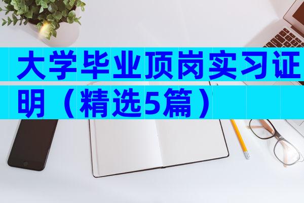 大学毕业顶岗实习证明（精选5篇）