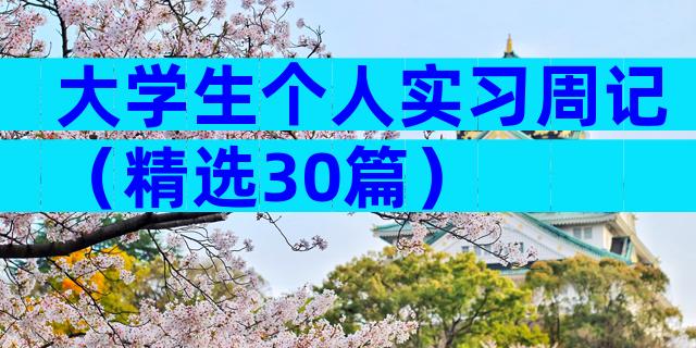 大学生个人实习周记（精选30篇）