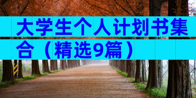 大学生个人计划书集合（精选9篇）