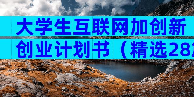 大学生互联网加创新创业计划书（精选28篇）