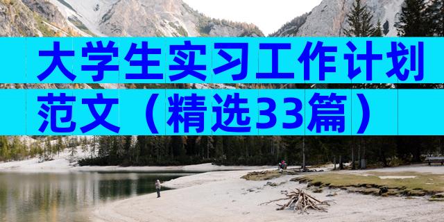 大学生实习工作计划范文（精选33篇）