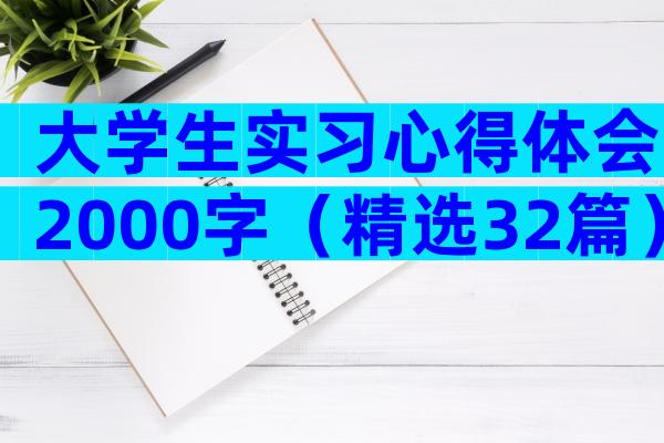大学生实习心得体会2000字（精选32篇）