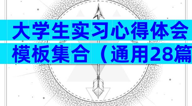 大学生实习心得体会模板集合（通用28篇）