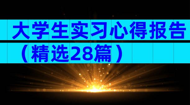 大学生实习心得报告（精选28篇）