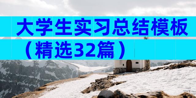 大学生实习总结模板（精选32篇）