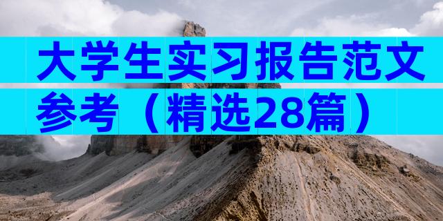 大学生实习报告范文参考（精选28篇）