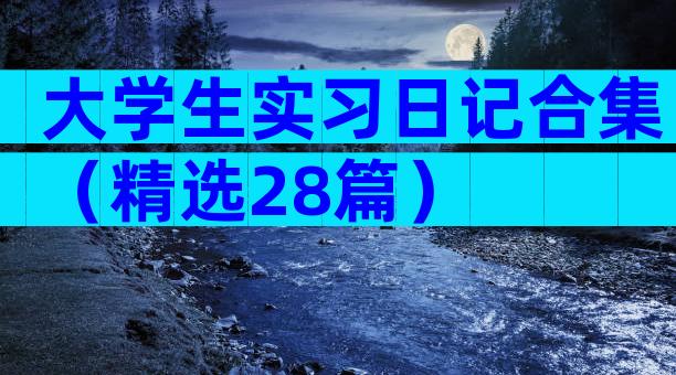 大学生实习日记合集（精选28篇）
