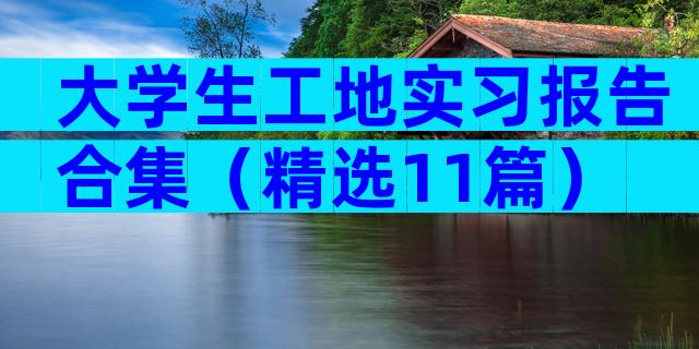 大学生工地实习报告合集（精选11篇）