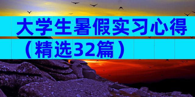 大学生暑假实习心得（精选32篇）