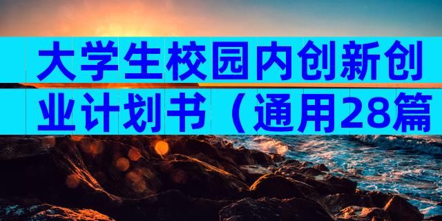 大学生校园内创新创业计划书（通用28篇）