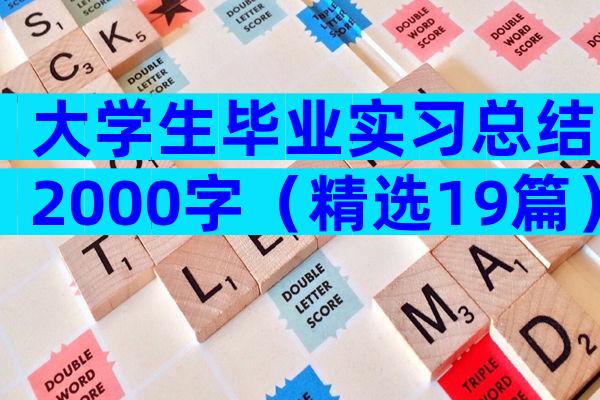 大学生毕业实习总结2000字（精选19篇）