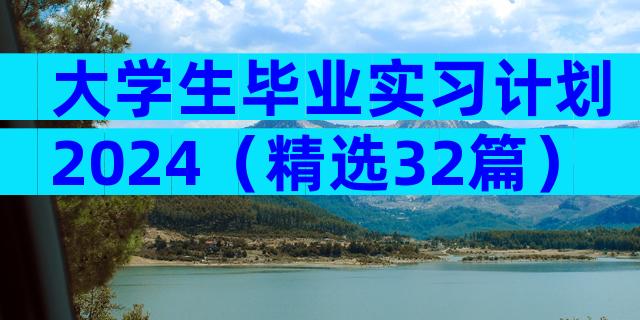 大学生毕业实习计划2024（精选32篇）