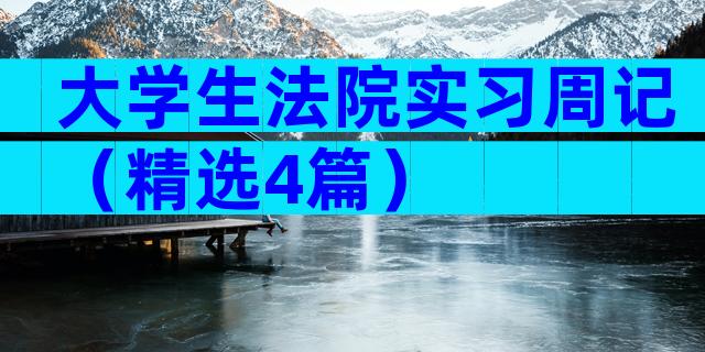 大学生法院实习周记（精选4篇）