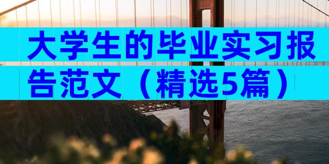 大学生的毕业实习报告范文（精选5篇）
