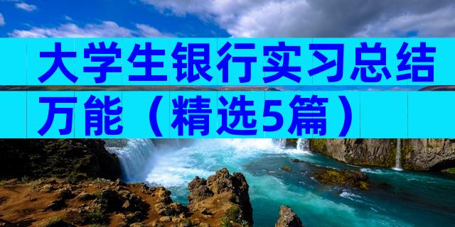 大学生银行实习总结万能（精选5篇）