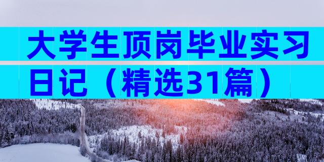 大学生顶岗毕业实习日记（精选31篇）