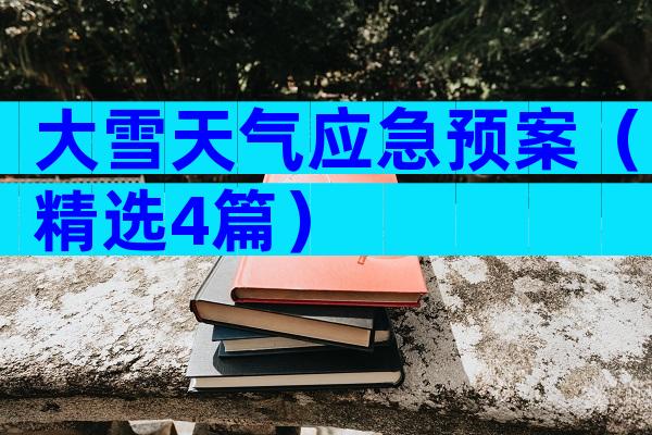 大雪天气应急预案（精选4篇）