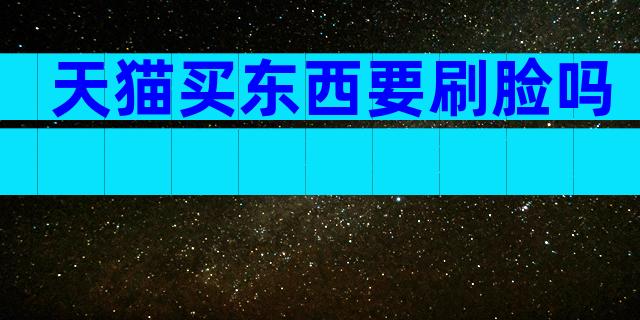 天猫买东西要刷脸吗