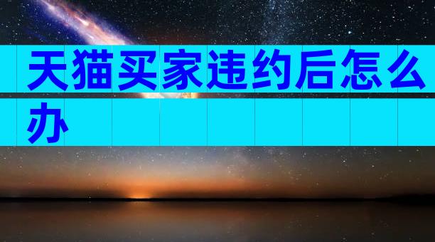 天猫买家违约后怎么办